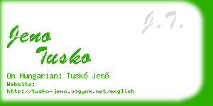 jeno tusko business card