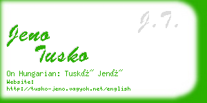 jeno tusko business card
